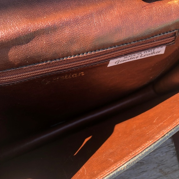 Vintage Cristian Brown Italian Leather Shoulder Bag - Picture 4 of 8